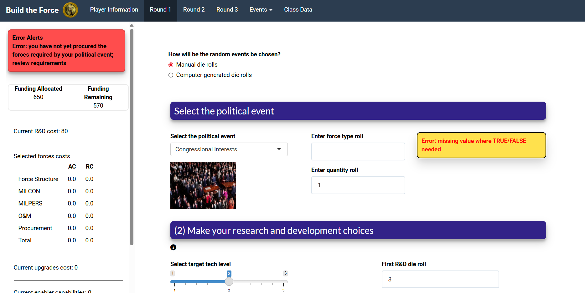 Dashboard before Redesign