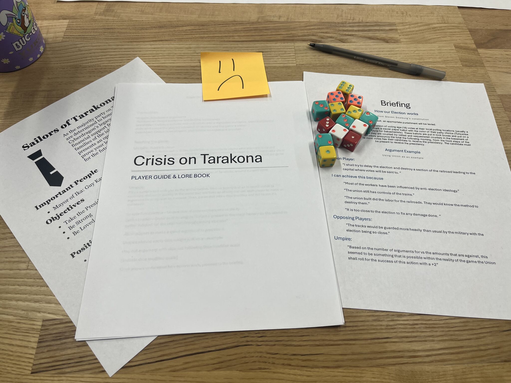 Crisis On Takodana Matrix game laid out on a table